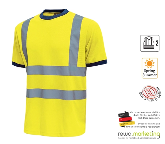 T-Shirt mit Reflexstreifen Yellow Fluo Modell Mist
